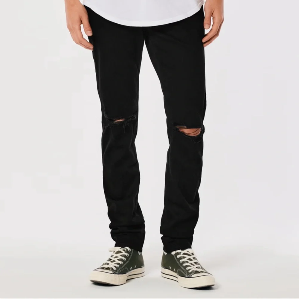Hollister skinny black ripped jeans - Picture 1 of 7